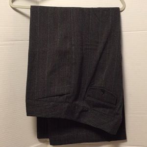 Lane Bryant Gray w/red pinstripes Wide-Leg Pant